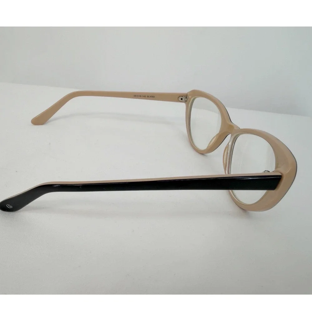 Christian Siriano CV Rose Cat Eye Eyeglasses Black Nude Frames Preppy 103-115